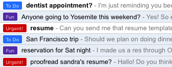 Highlight important emails using filters and colored labels.